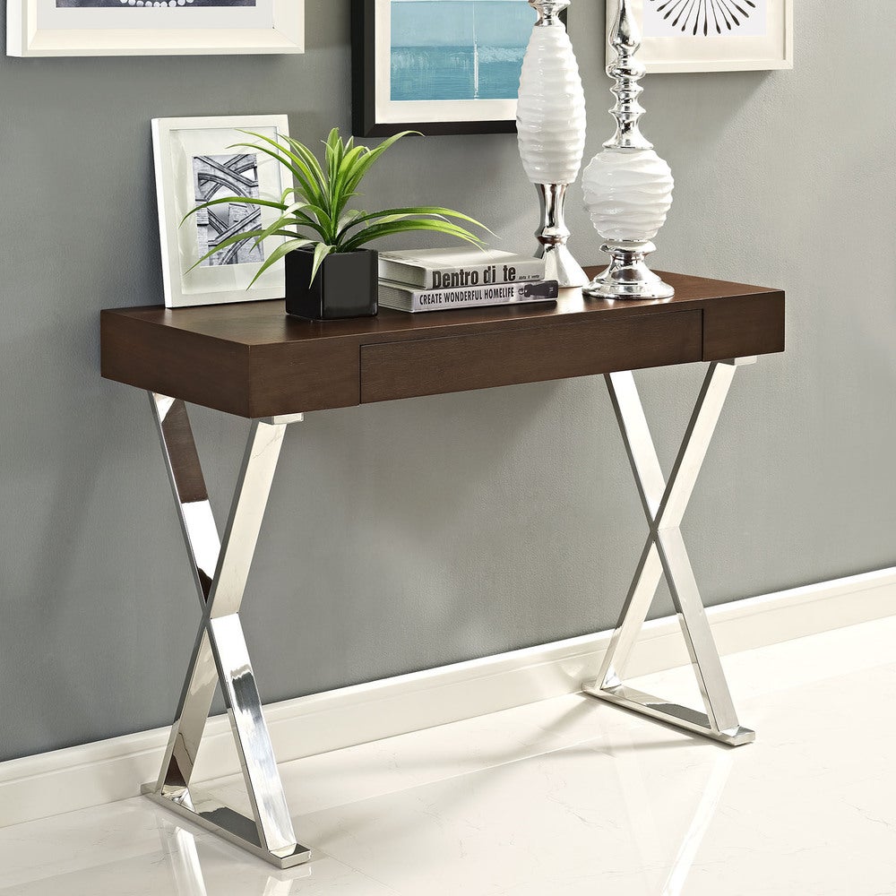 Durable Fiberboard Console Table， White