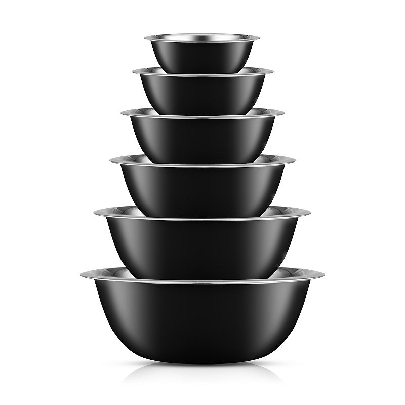 JoyJolt 6-Piece Stainless Steel Mixing Bowl Set