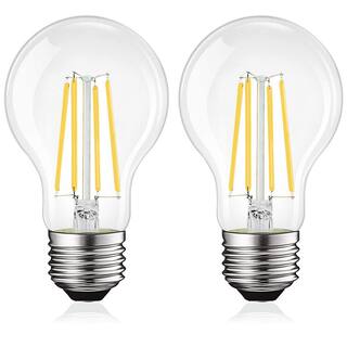 LUXRITE 100-Watt Equivalent A19 1600 Lumens Dimmable E26 Edison LED Light Bulb 12-Watt Damp Rated UL 4000K Cool White (2-Pack) LR21662-2PK