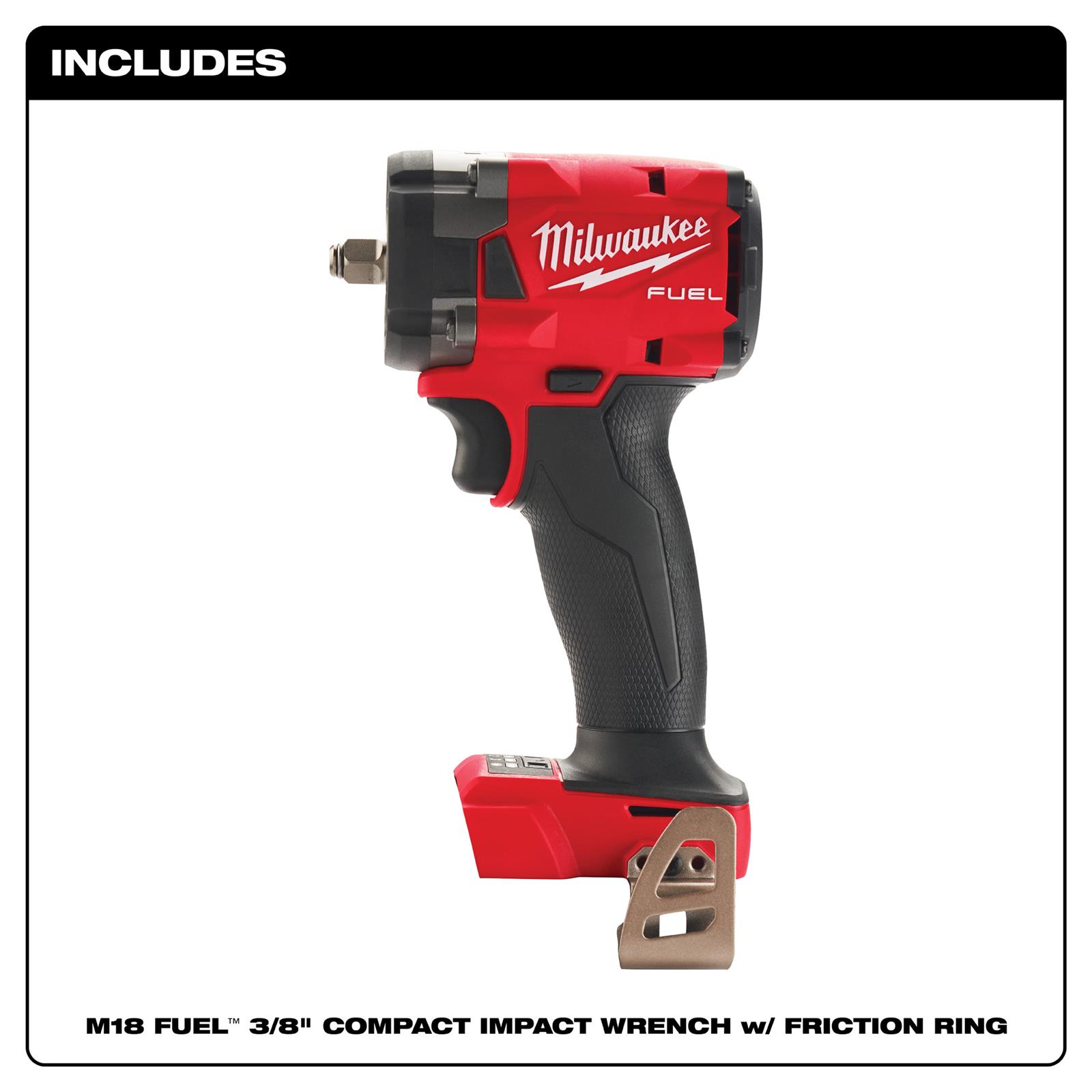 Milwaukee Tool 2854-20 Milwaukee M18 FUEL 3/8 in. Compact Impact Wrenches with Friction Ring