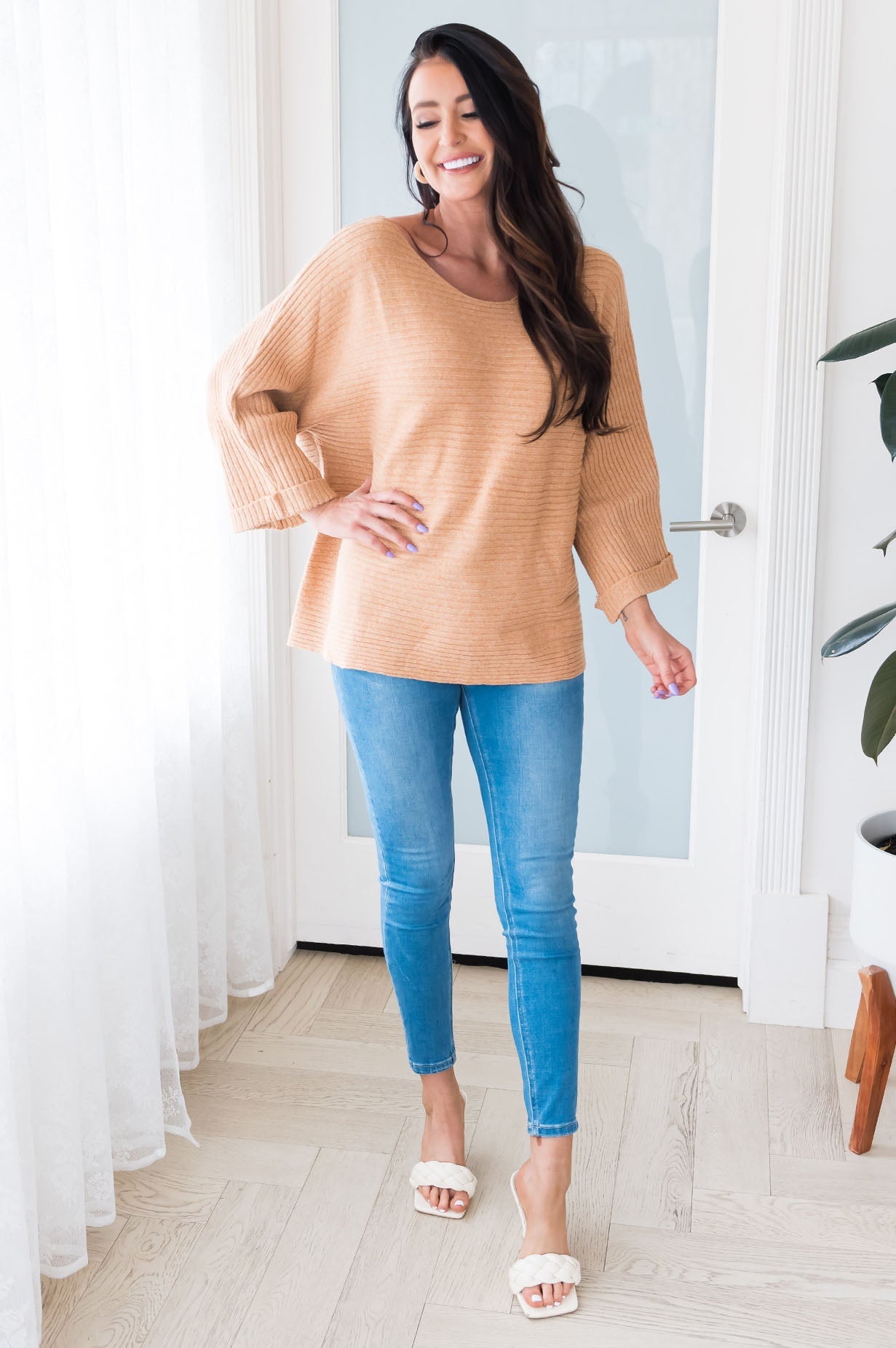 Breezy and Beautiful Modest Ribbed Sweater