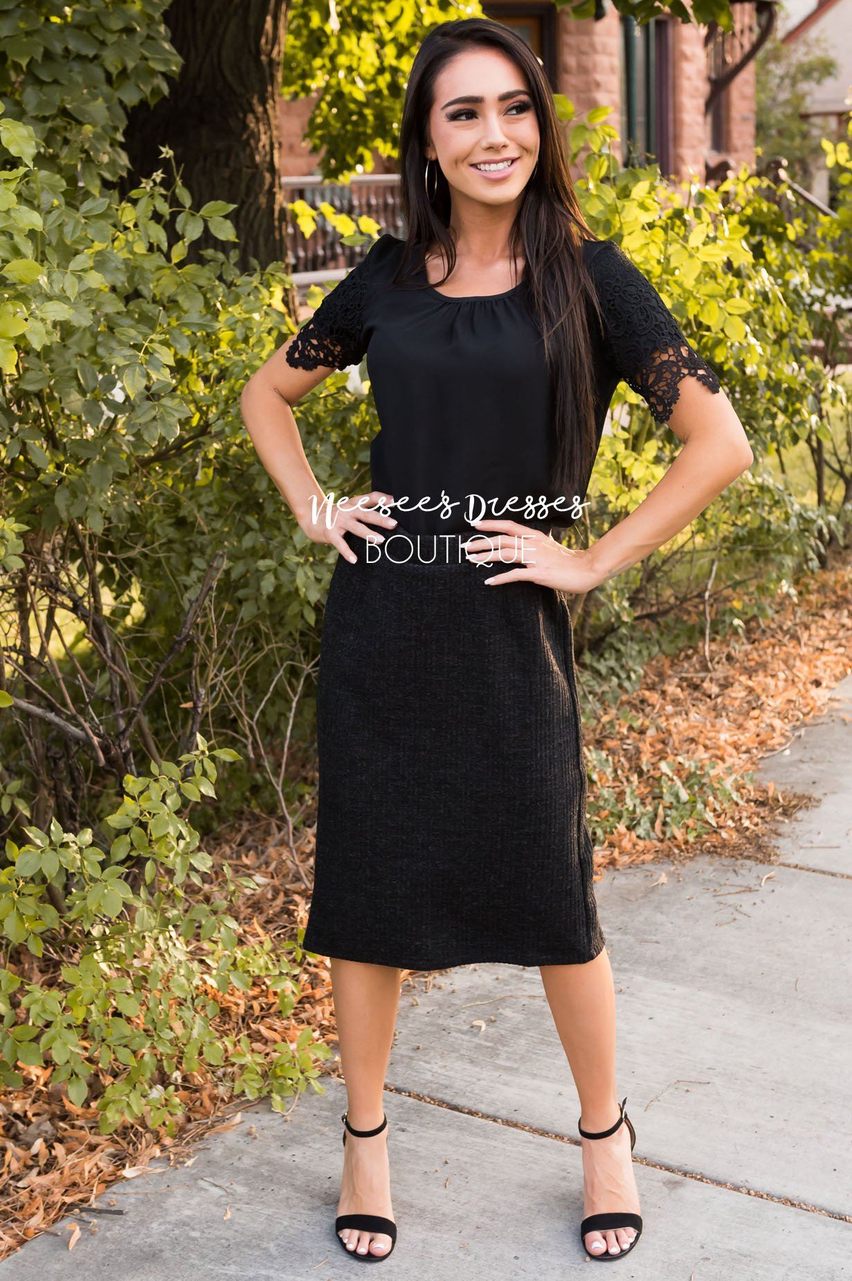 Charcoal Sweater Skirt