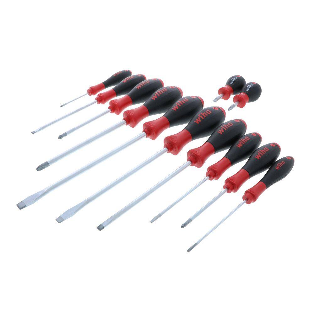 Wiha SoftFinish Slotted and Phillips Screwdriver Set (12-Piece) 30297