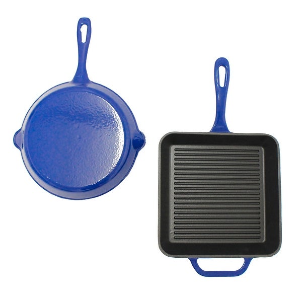 2pc Enamel on Cast Iron Set 10