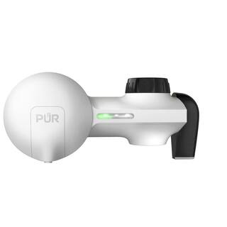 PUR Plus Horizontal Faucet Mount Water Filtration System in Matte White PFM244W