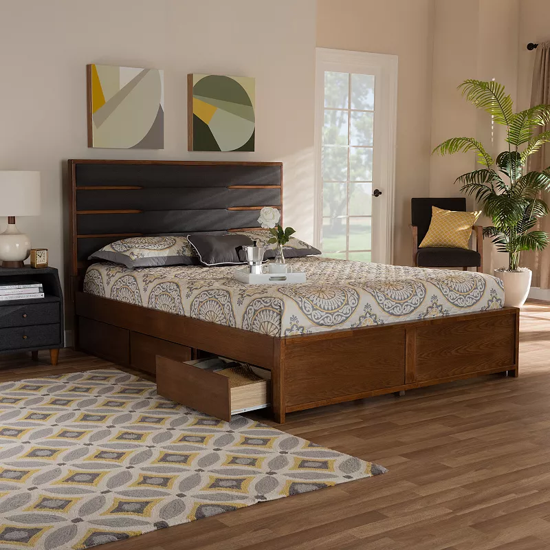 Baxton Studio Elin Two Tone Queen Bed