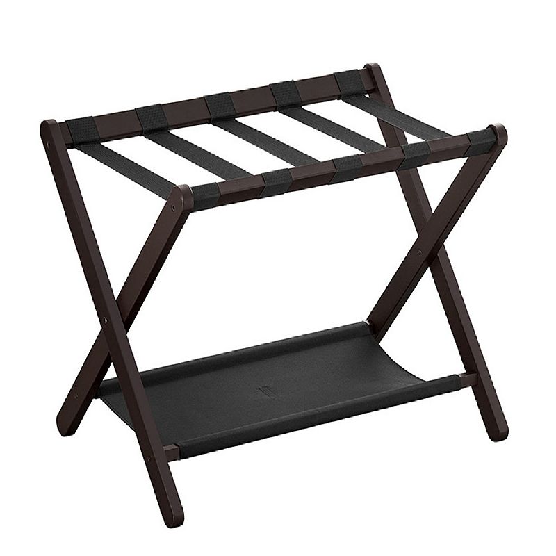 Luggage Rack， Wicker Luggage Rack For Guest Room， Folding Suitcase Stand