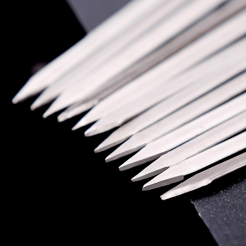 10pcs Reusable Flat Stainless Steel Barbecue Skewers Bbq Needle Stick For Outdoor Camping Picnic Tools Cooking Accessories