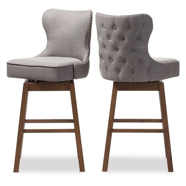 Gradisca Upholstered Swivel Bar Stool - Set of 2