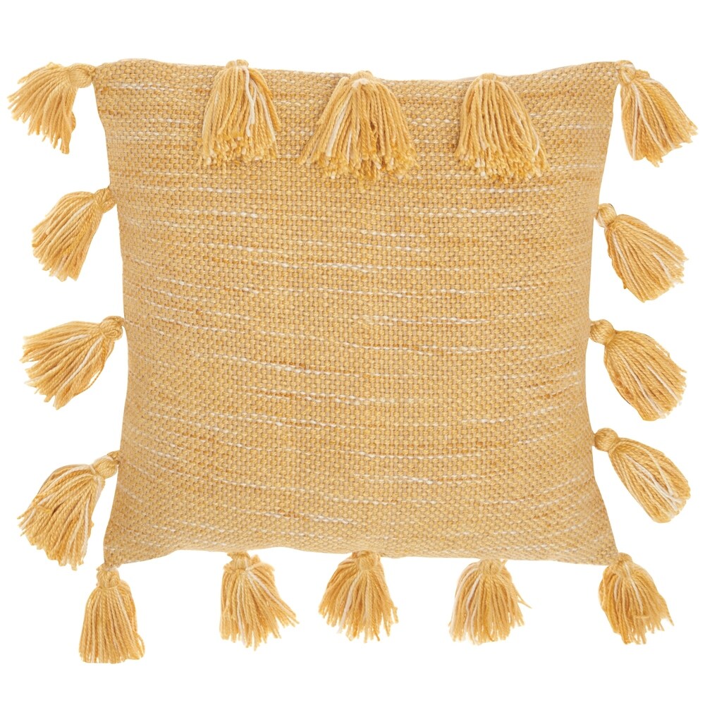 Mina Victory Woven With Tassels Throw Pillow