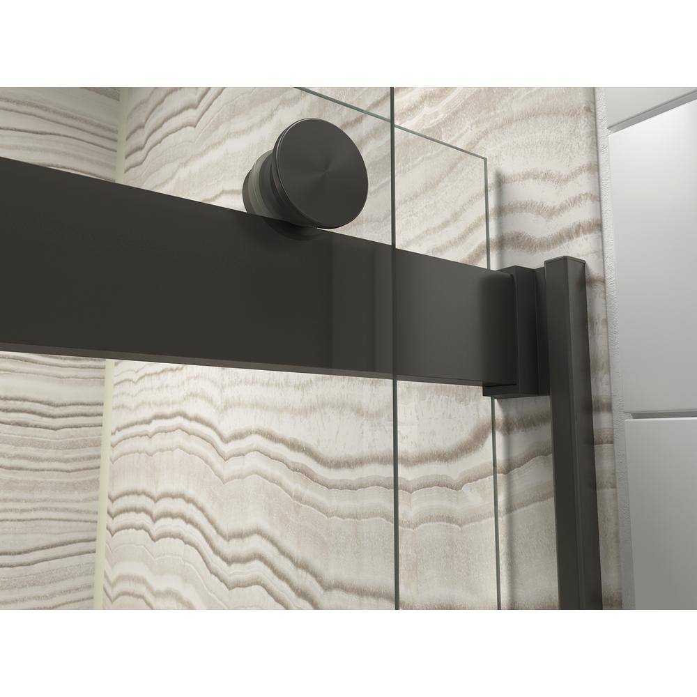 KOHLER Levity 59.625 in. W x 74 in. H Frameless Sliding Shower Door in Anodized Dark Bronze K-706009-L-ABZ