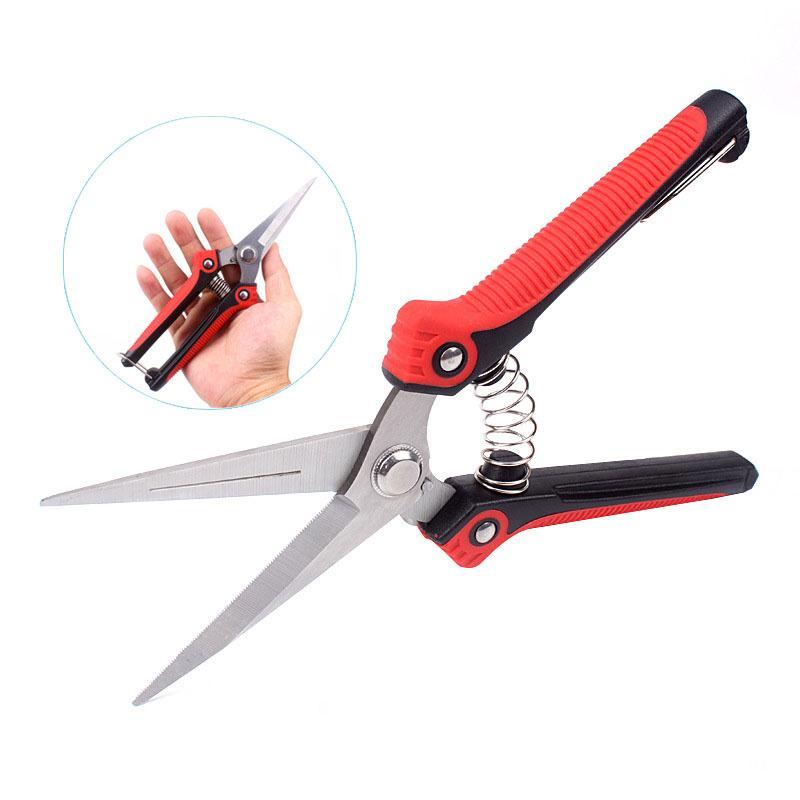 Fovien Pruning Shears, Heavy Duty Stainless Steel Ultra Sharp Multi-Purpose Needle Nose Hand Pruner Scissors for Garden Harvesting Fruits & Vegetables 180MM * 45MM 180*40MM