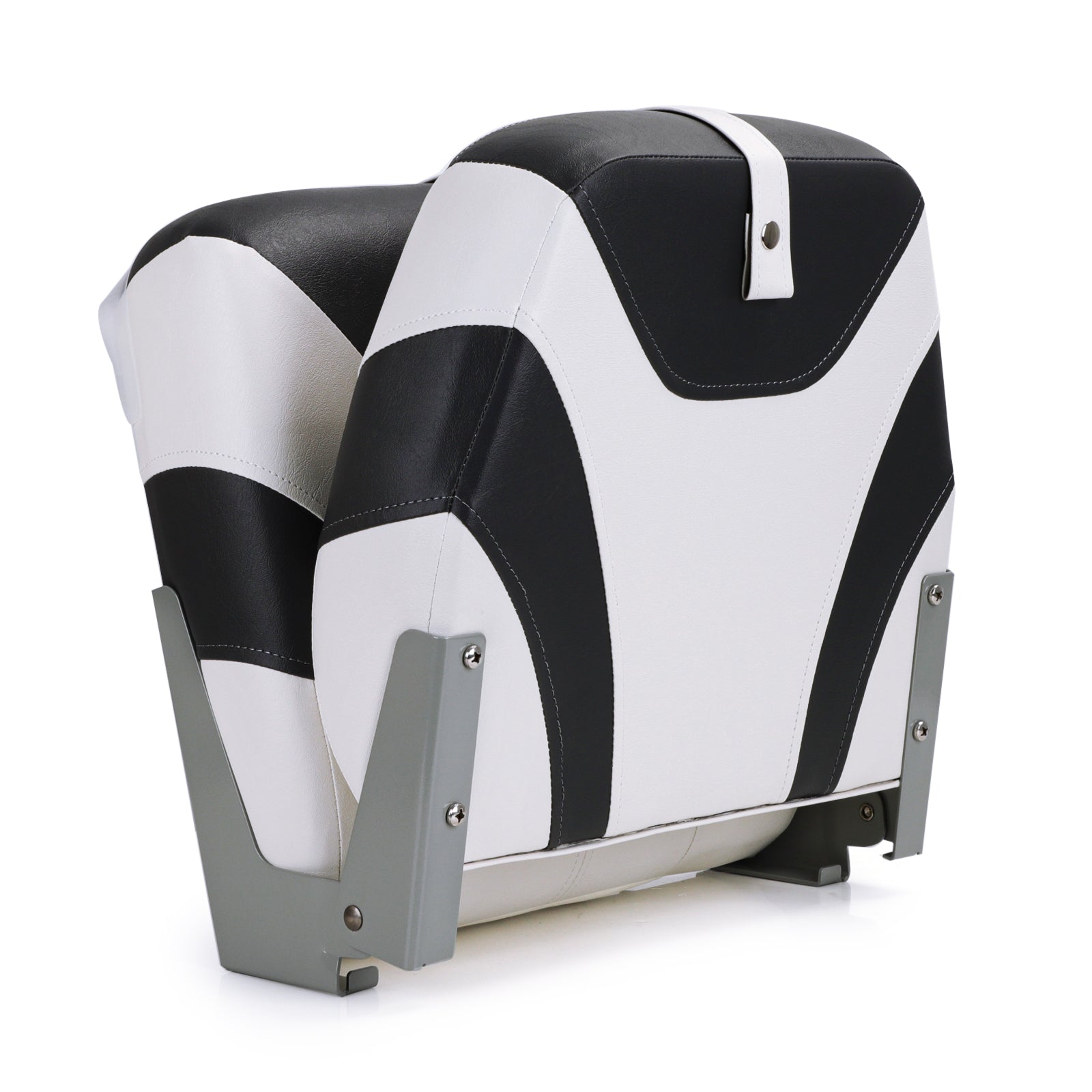 NORTHCAPTAIN Deluxe White/Black Low Back Folding Boat Seat， 1 Seat