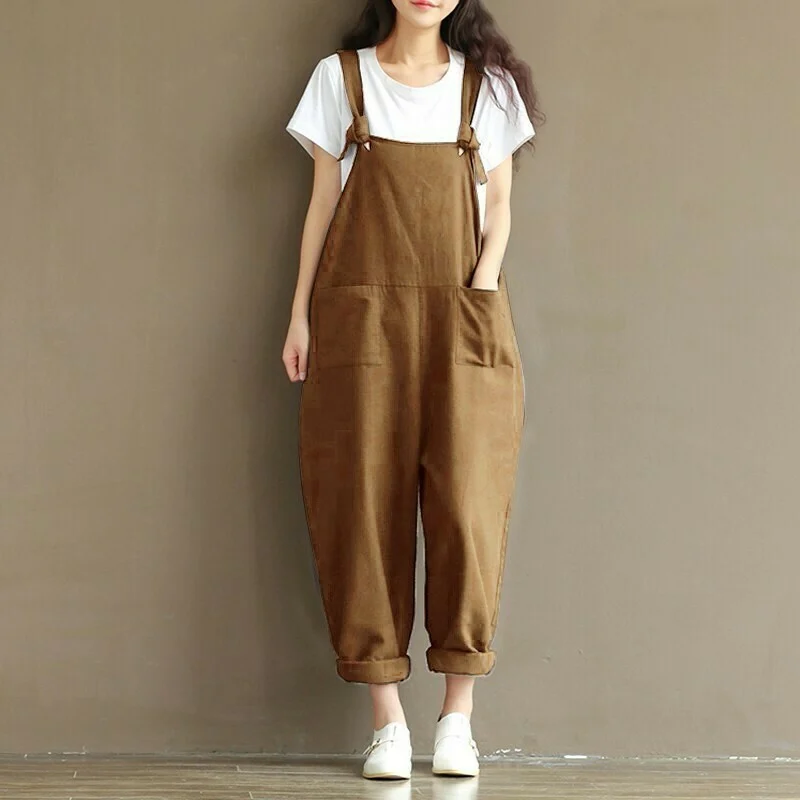 🔥🔥Women's Cotton Suspenders Casual Trousers