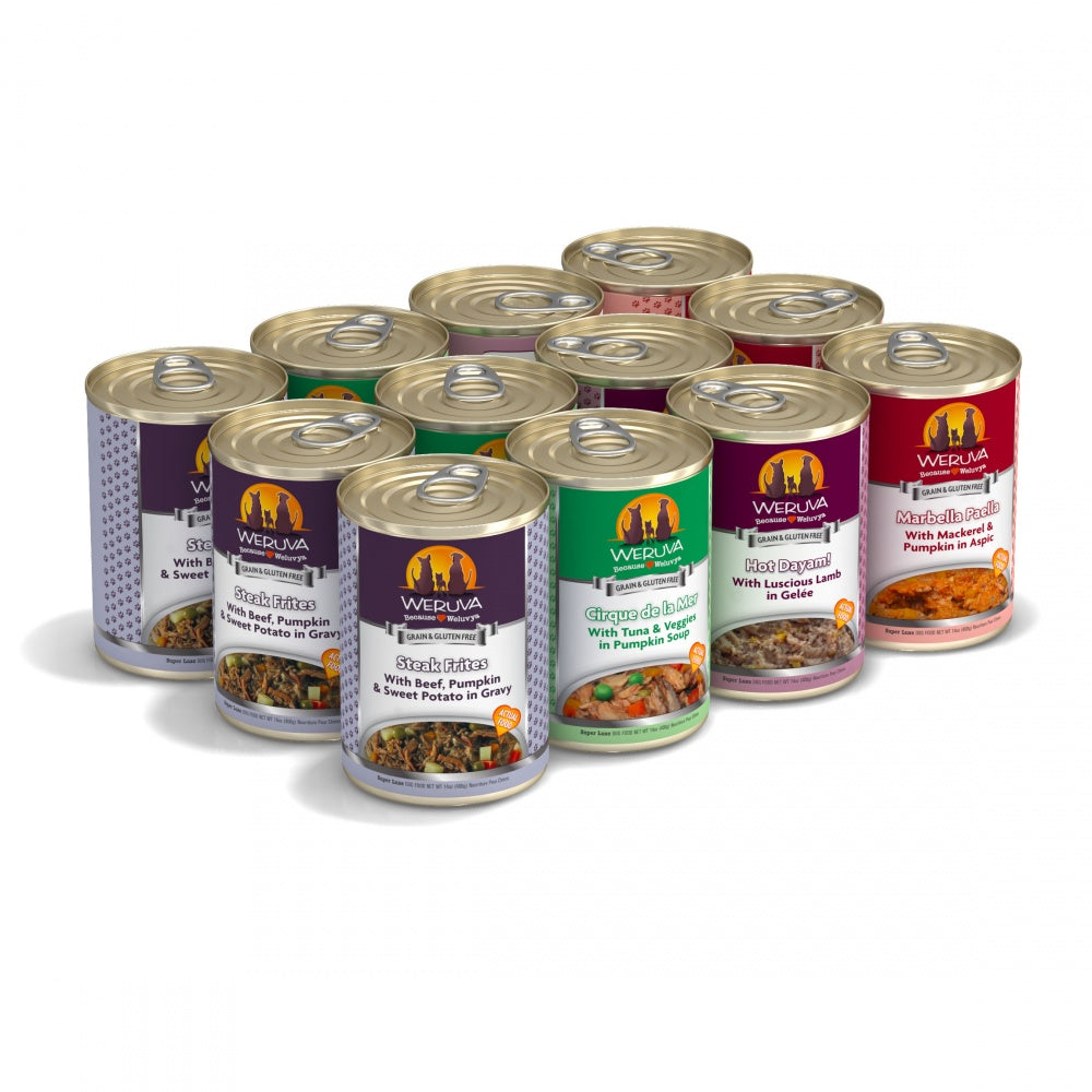 Weruva Classic Chicken Free， Just 4 Me Canned Dog Food Variety Pack