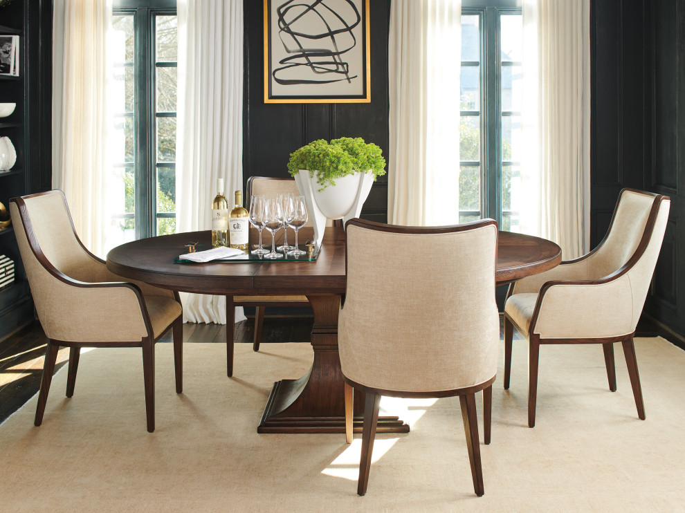 Bromley Fully Upholstered Arm Chair   Transitional   Dining Chairs   by Lexington Home Brands  Houzz