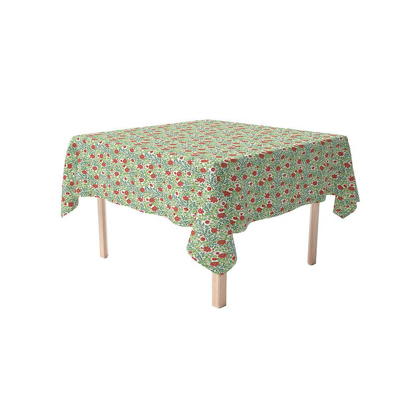 Square Tablecloth， 100% Cotton， 52x52， Floral 72