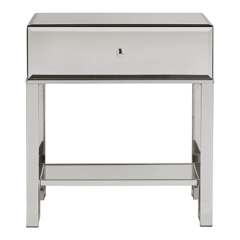 HomeVance Mirrored End Table