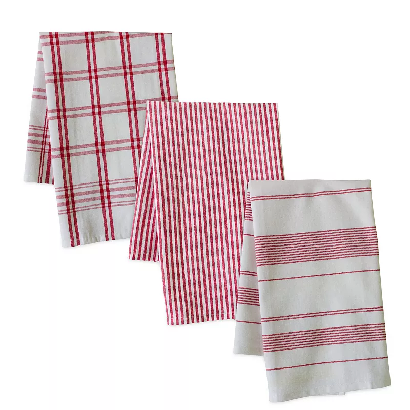 Red Striped Tea Towel (set Of 3)