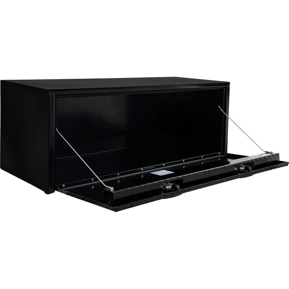 Buyers Products Company 18 in. x 18 in. x 48 in. Gloss Black Steel Underbody Truck Tool Box with Aluminum Door 1702510