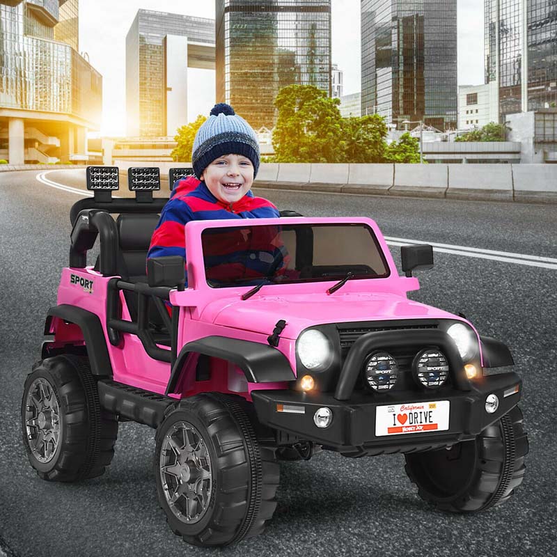 2-Seater Kids Ride on Truck, 12V Battery Electric Toddler Motorized Vehicles Riding Toy Car with Remote Control