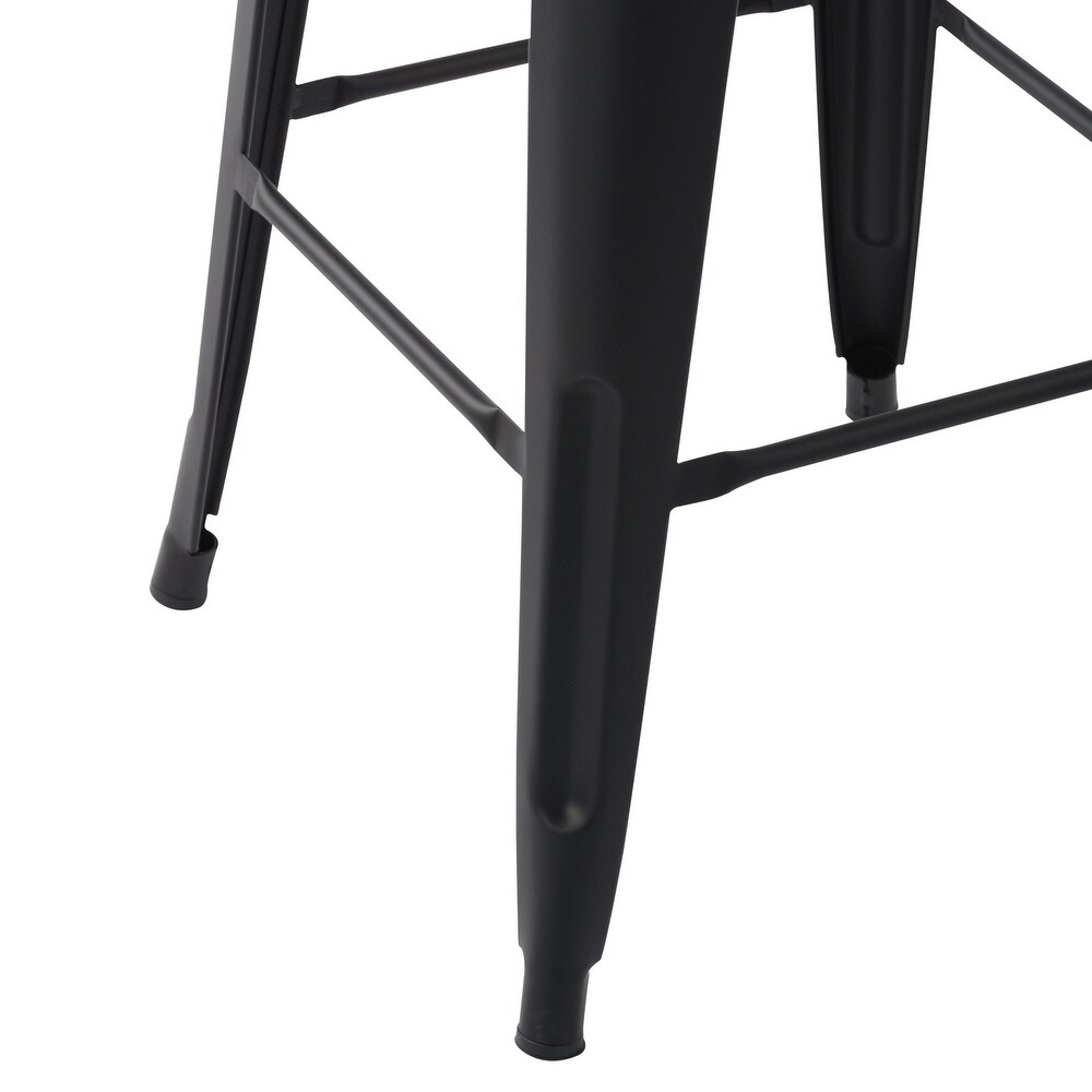 Homy Casa Stackable Metal Bar Stool Set of 2 or 4