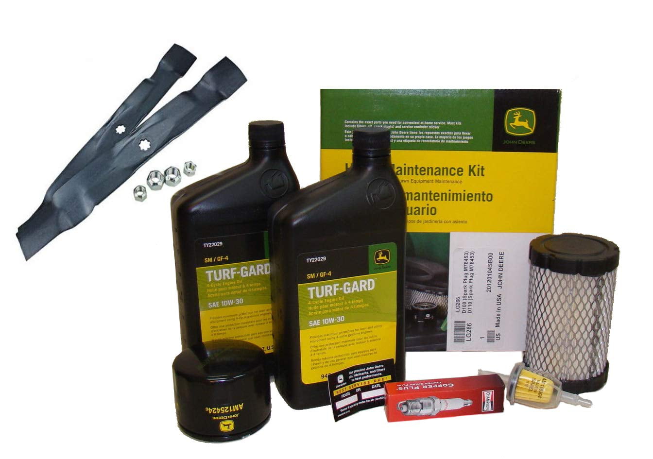 John Deere Original Equipment Model E100 Maintenance Kit + Mulching Blades