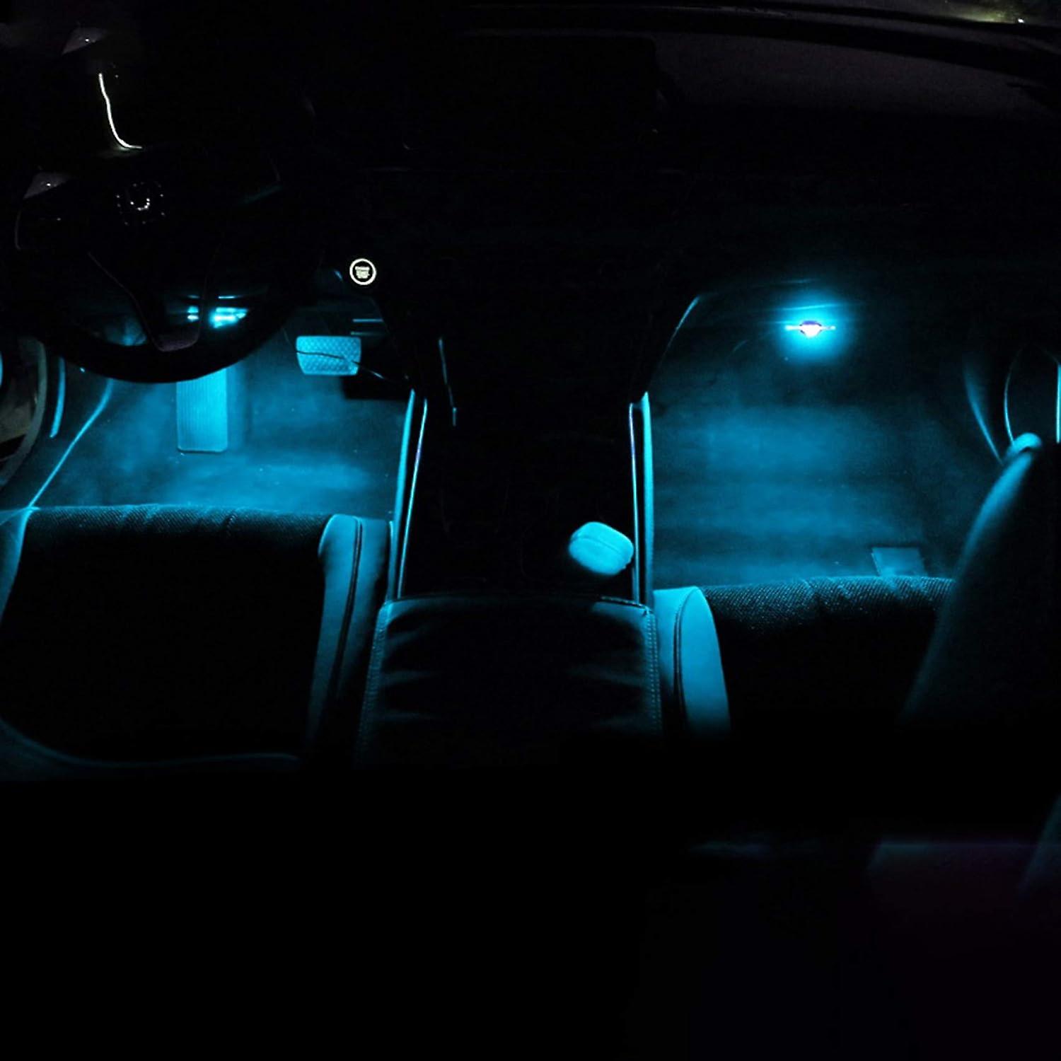 Car LED Interior Atmosphere Ambient Foot Light Decoration Lamp 2018-2020 Blue 2PCS