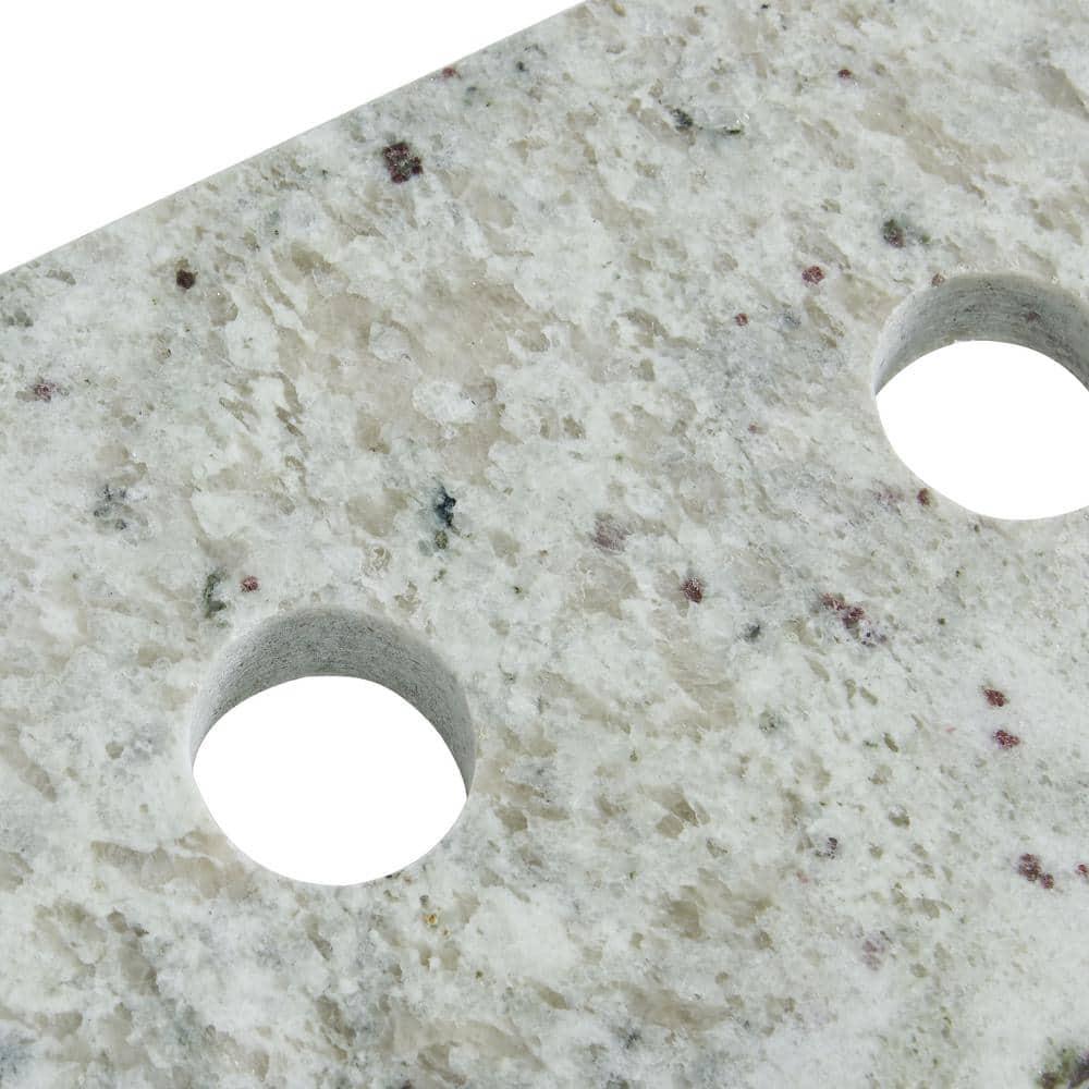 TILE amp TOP 37 in W x 22 in D x 75 H Granite Vanity Top in Glacier White with White Basin