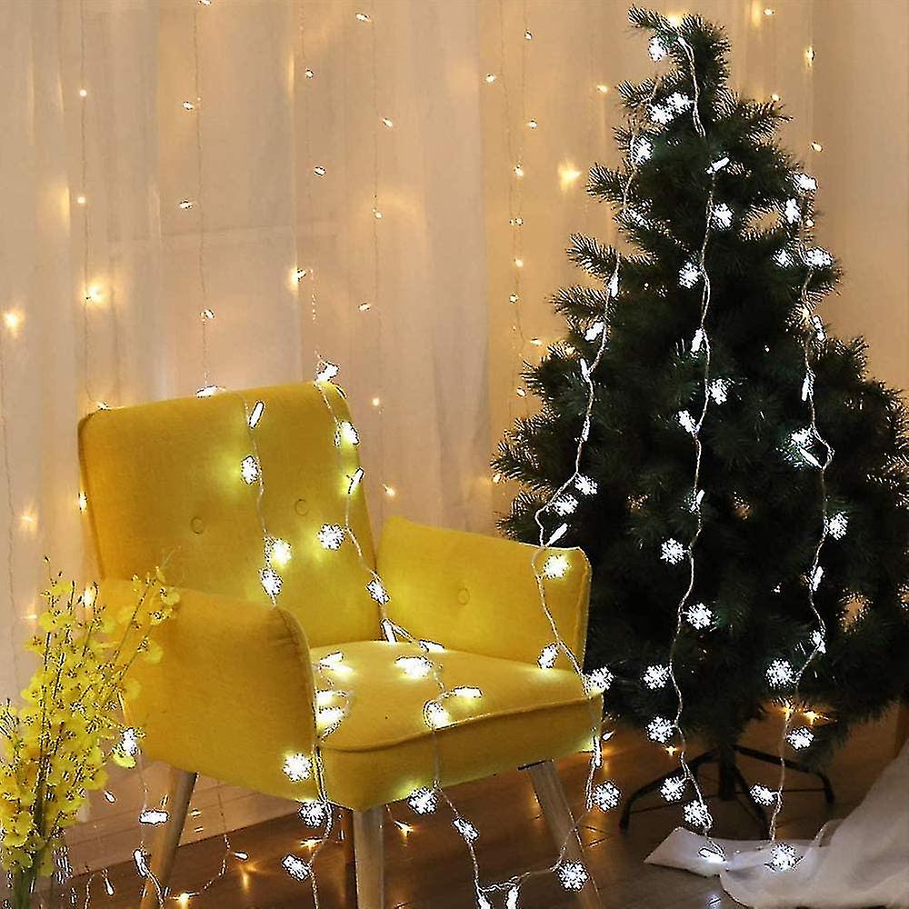 Led String Lights Christmas Snowflake Lights 3 Meters 20led (white)