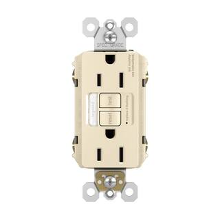 Legrand radiant 15 Amp 125-Volt Tamper Resistant GFCI ResidentialCommercial Decorator Duplex Night Light Outlet Light Almond 1597NTLTRLACCD4