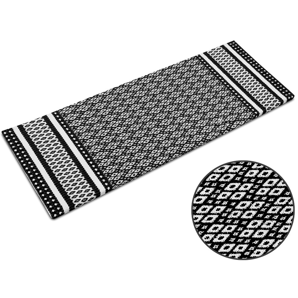 Kitchen Runner Rug/ Mat Cushioned Cotton Hand Woven Anti Fatigue Mat Kitchen/Bathroom/Bed side 18x48''   18''x48''