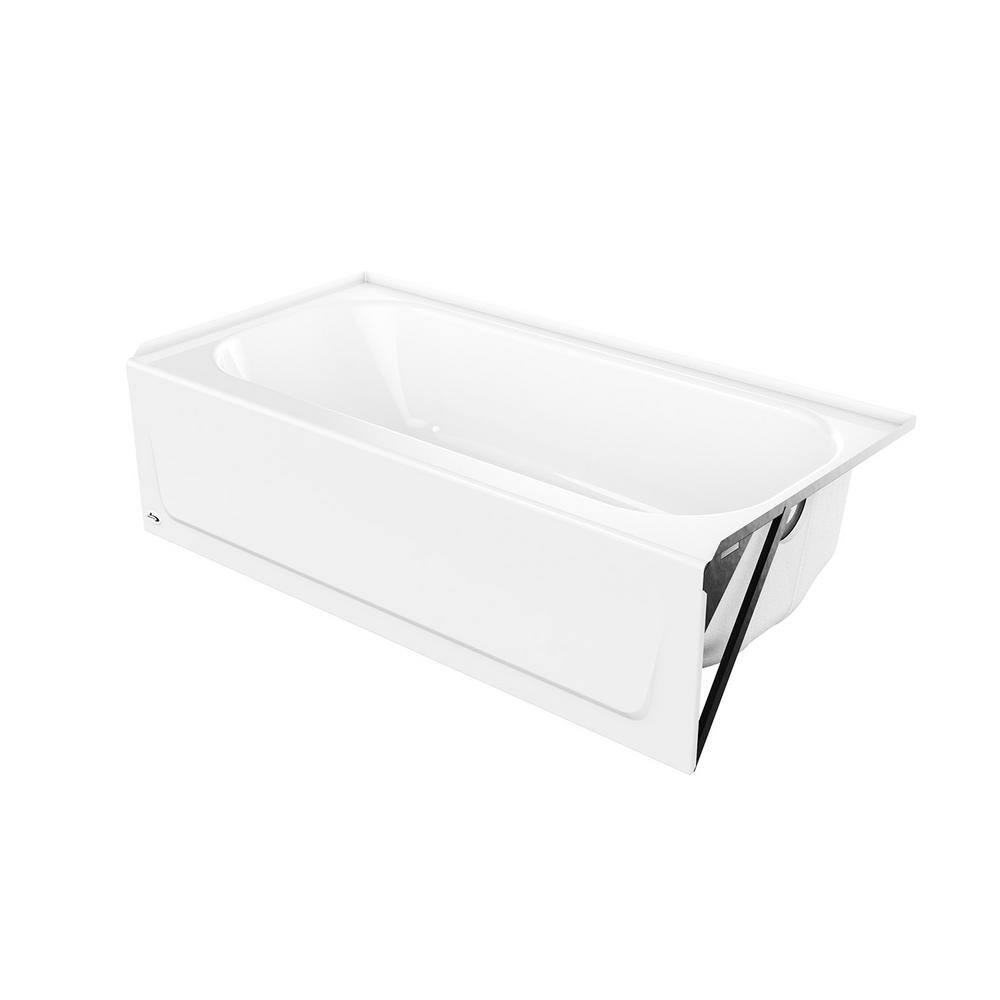 Bootz Industries Mauicast 60 in. x 30 in. Rectangular Alcove Soaking Bathtub with Right Drain in White 011-3444-00