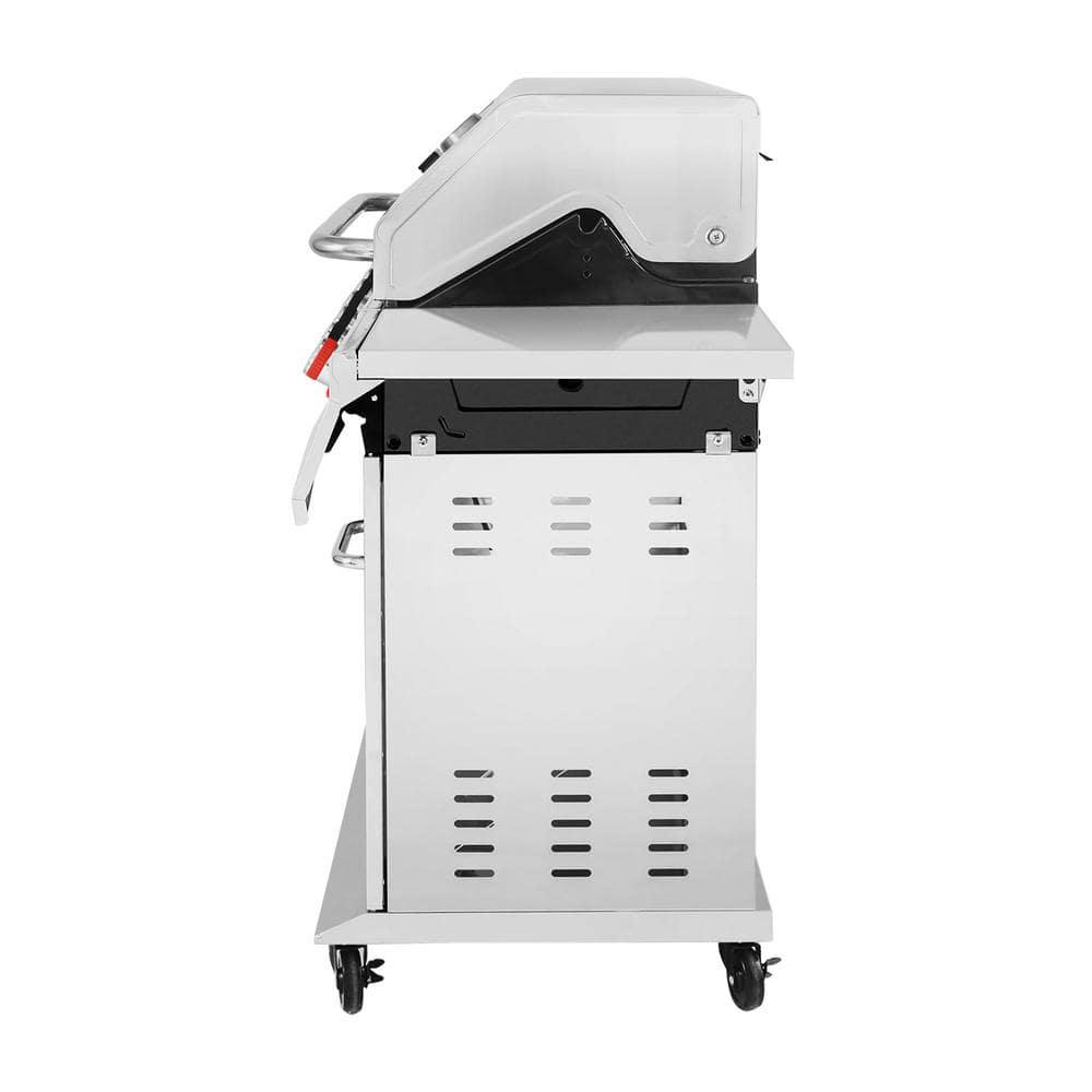 Royal Gourmet 6Burner Propane Gas Grill in Stainless Steel with Sear Burner and Side Burner