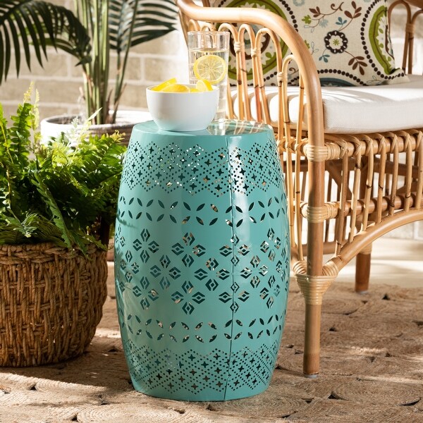 Lavinia Modern and Contemporary Metal Outdoor Side Table