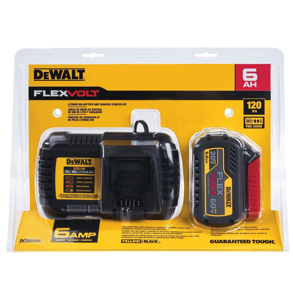 DEWALT FLEXVOLT 20V/60V MAX Lithium Ion Starter Kit DCB606C from DEWALT