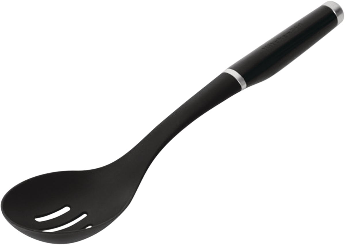 KitchenAid Nylon Slotted Spoon Black