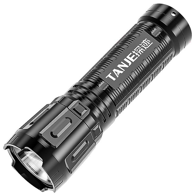 Usb Rechargeable Portable Flashlight Abs Super Bright Mini Waterproof Flashlight， Suitable For Outdoor Camping， Hiking And Cycling