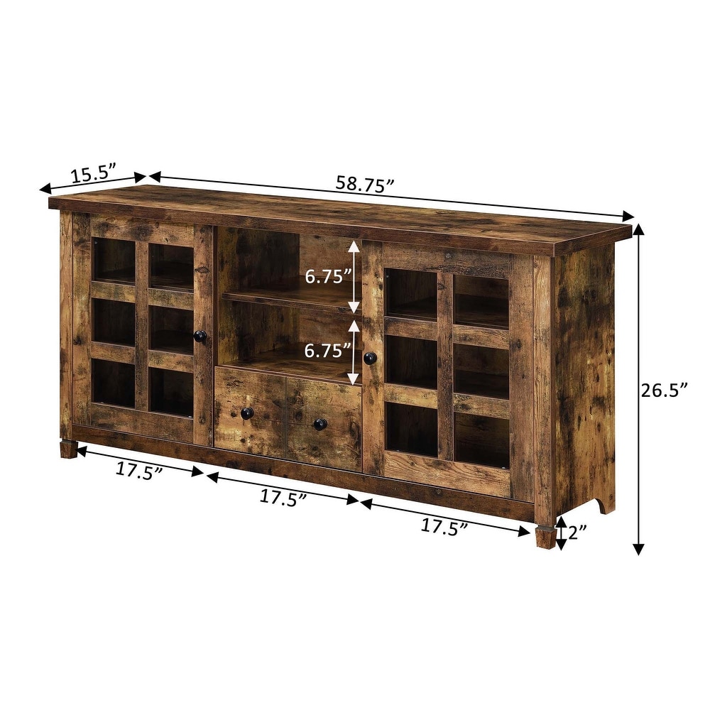 Newport Park Lane 1 Drawer TV Stand with Storage Cabinets and Shelves for TVs up to 65 Inches