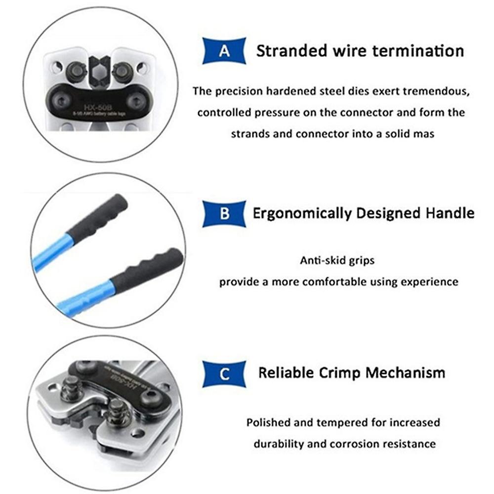 Born Pretty Hx-50b 1/60pcs Cable Crimping Tool Professional Terminals Crimper Plier Copper R-ing Terminal Wir Connectors Kit Hand Tools