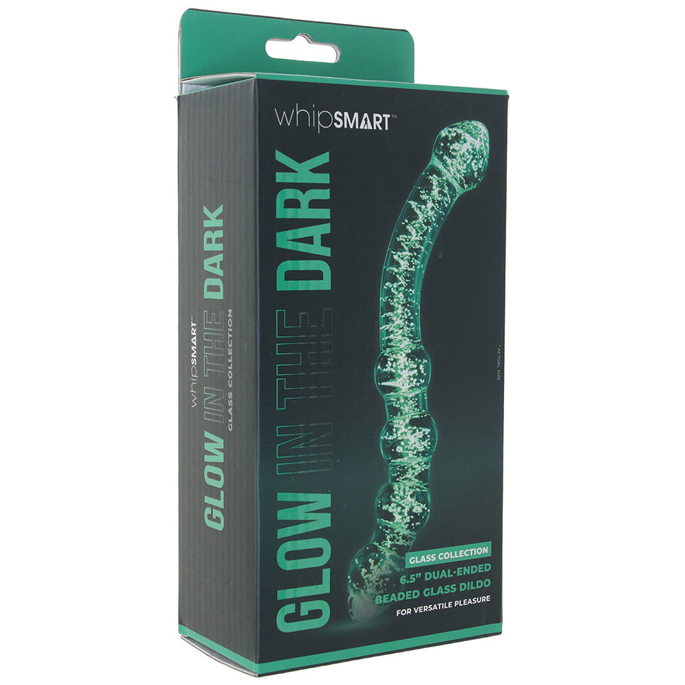 Whipsmart Glow In The Dark Beaded Glass Double Dildo