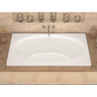 Universal Tubs Imperial 59.6 in. Acrylic Rectangular Drop-in Non-Whirlpool Bathtub in White HD4260VS