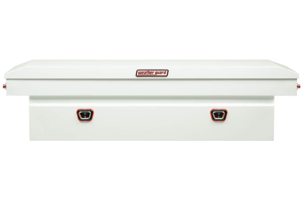 Weather Guard Saddle Truck Tool Box Steel Standard White