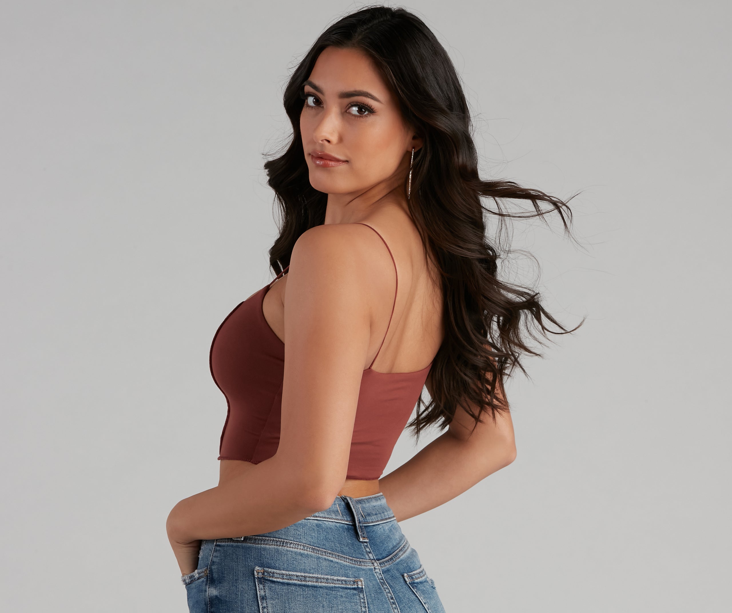 You're Not Basic Seam Crop Top