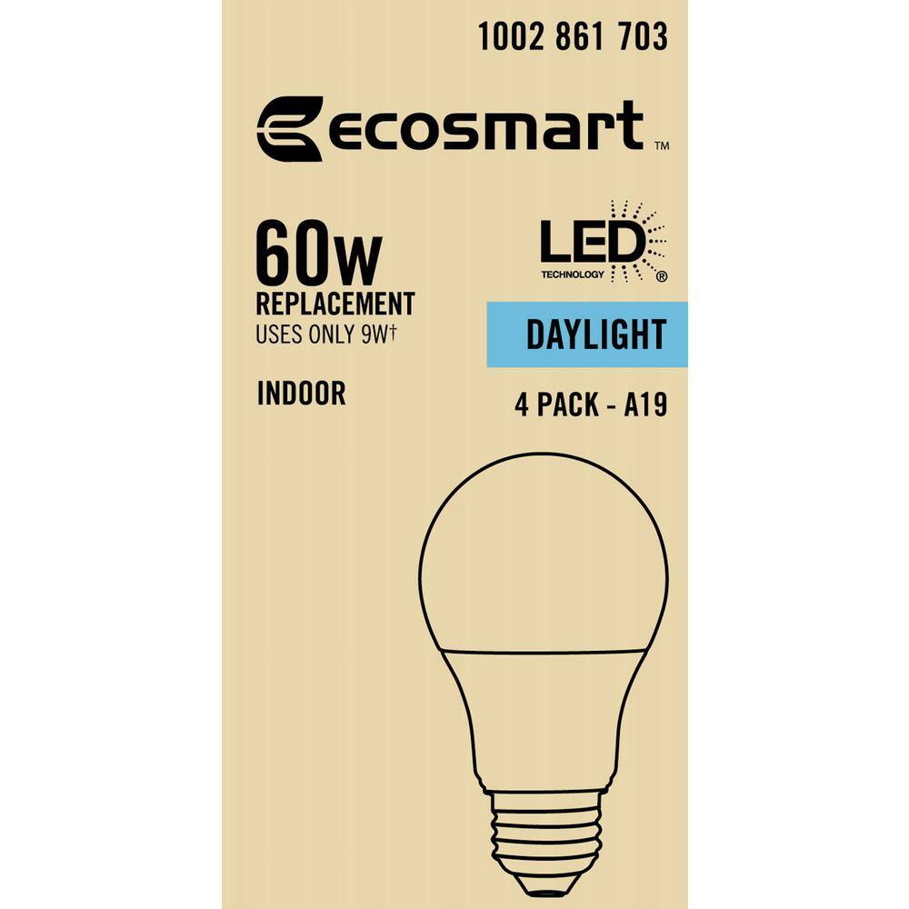 60-Watt Equivalent A19 Non-Dimmable LED Light Bulb Daylight (16-Pack) B7A19A60WUL34