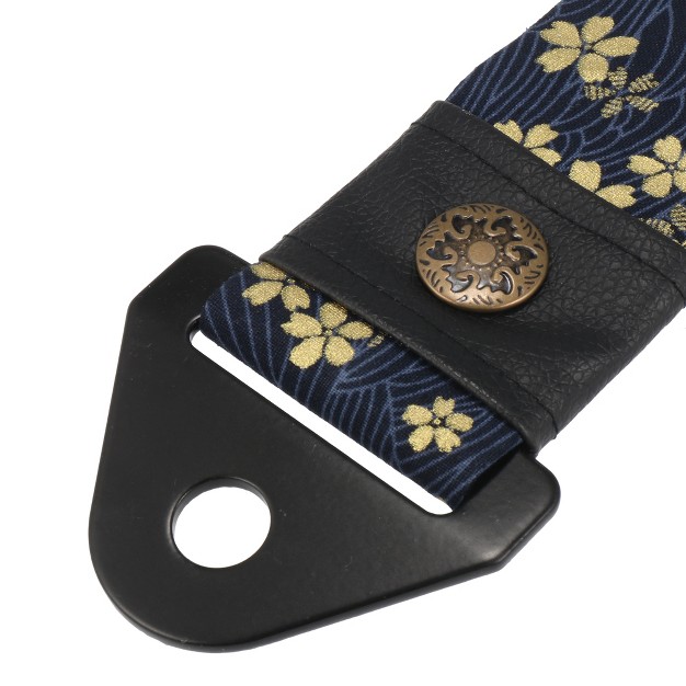 Unique Bargains 1 Set Car Tow Strap Ancient Japanese Element Belt Cherry Blossom Pattern Blue