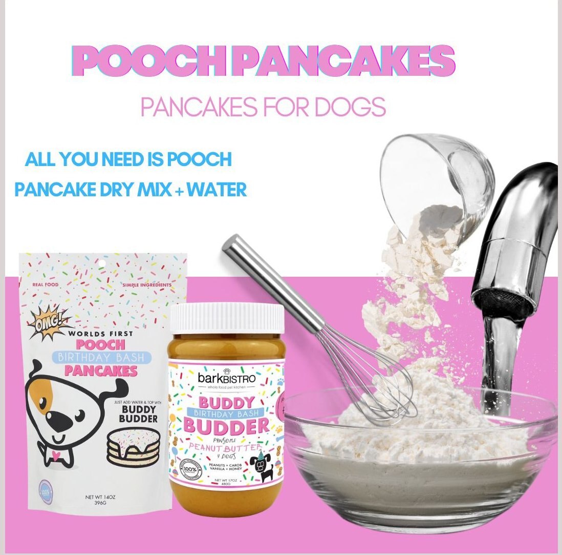 Bark Bistro Company Birthday Bash Pooch Pancakes Dog Treat， 14-oz pouch