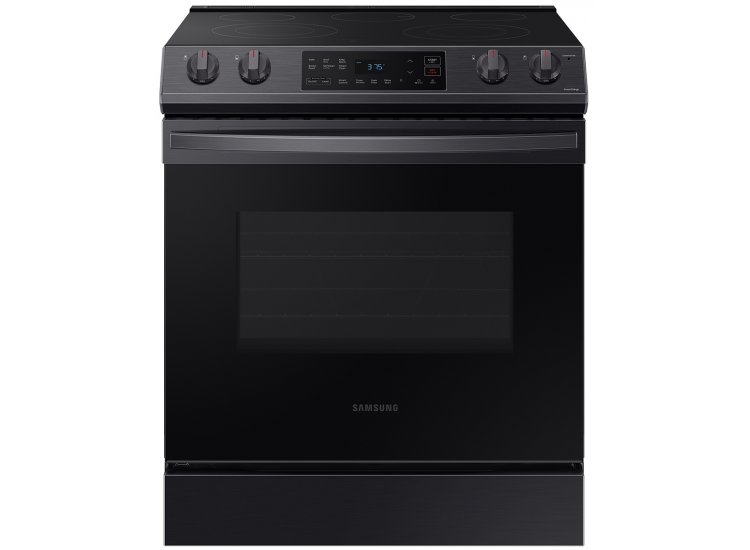  ADA 6.3 Cu. Ft. Fingerprint Resistant Black Stainless Steel Front Control Slide-In Electric Range