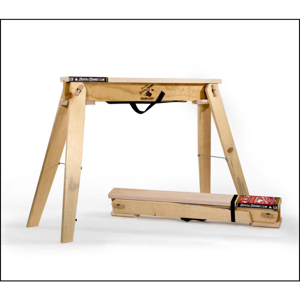 Burro Brand 29 in. Wooden Folding Burro Sawhorse (2-Pack) FBP