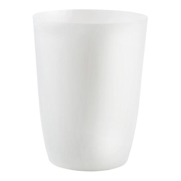 Umbra White Metallic Matte Suede Trash Can